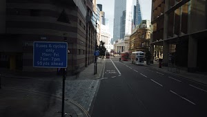 City of London Bus Lane — Buses & Cycles Only Sign