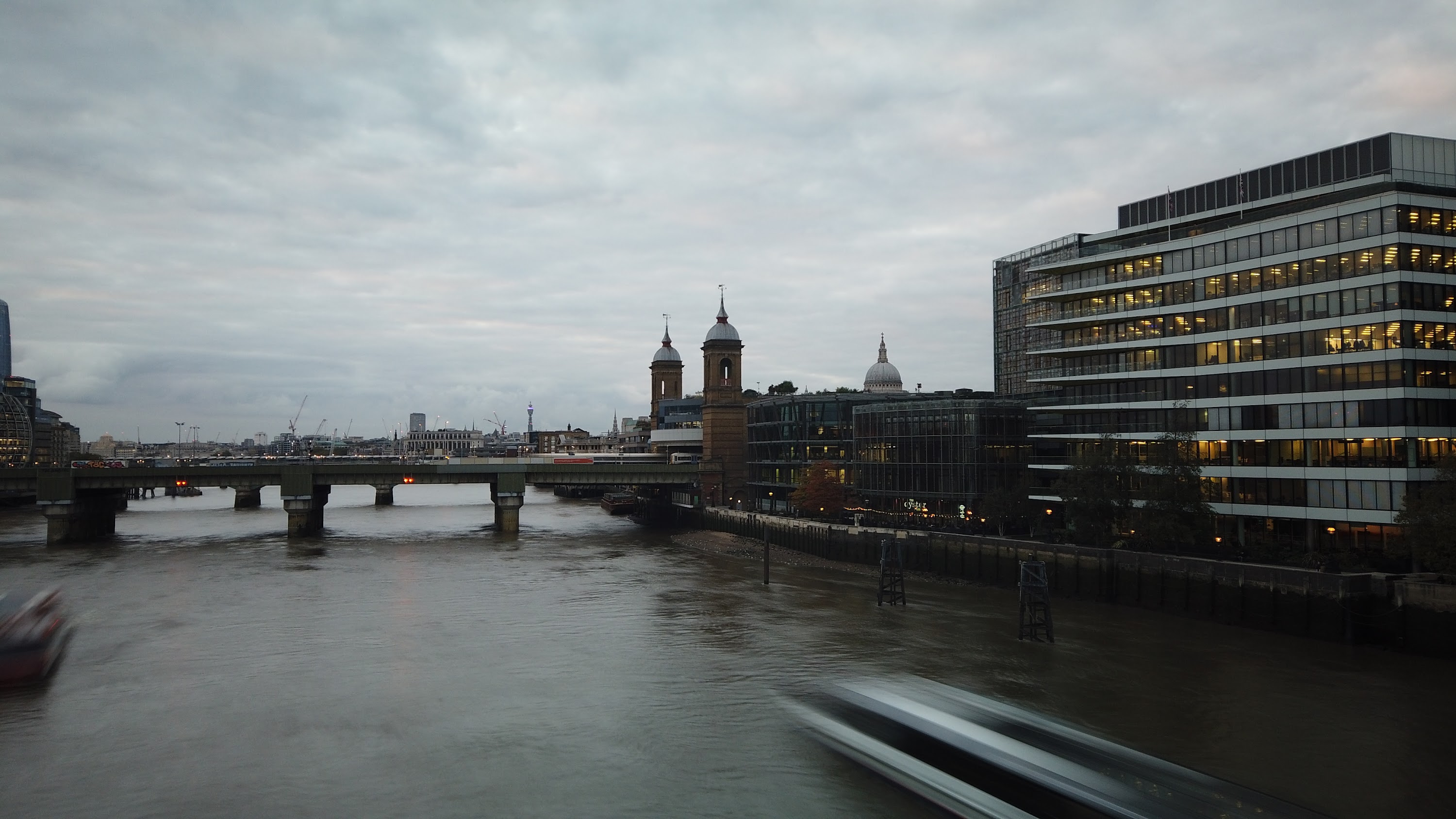 River Thames and Cannon Street Railway Bridge, London