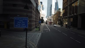 City of London Bus Lane — Buses & Cycles Only Sign