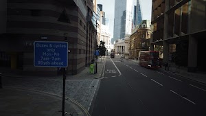 City of London Bus Lane — Buses & Cycles Only Sign