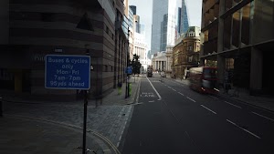 City of London Bus Lane — Buses & Cycles Only Sign