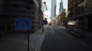 City of London Bus Lane — Buses & Cycles Only Sign