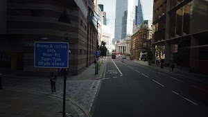 City of London Bus Lane — Buses & Cycles Only Sign