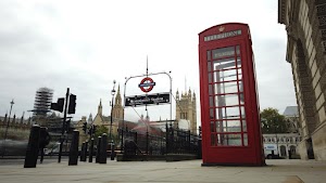 Red Telephone Box at Westminster Station, London