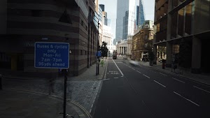 City of London Bus Lane — Buses & Cycles Only Sign