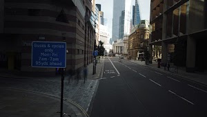 City of London Bus Lane — Buses & Cycles Only Sign