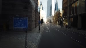 City of London Bus Lane — Buses & Cycles Only Sign