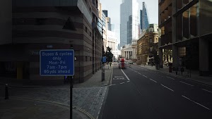 City of London Bus Lane — Buses & Cycles Only Sign