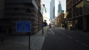 City of London Bus Lane — Buses & Cycles Only Sign