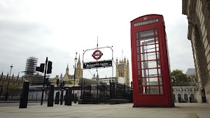 Red Telephone Box at Westminster Station, London