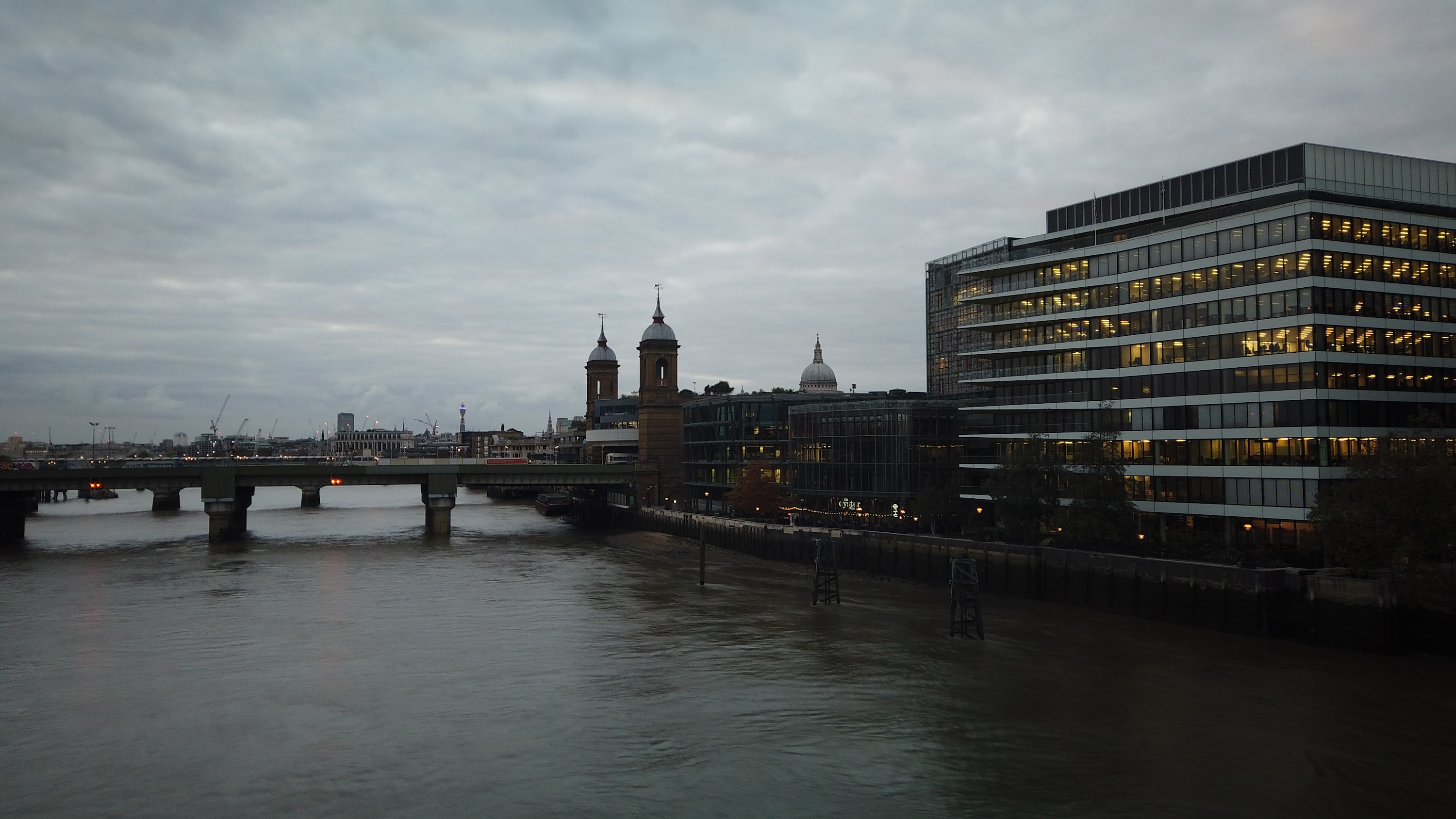 River Thames and Cannon Street Railway Bridge, London