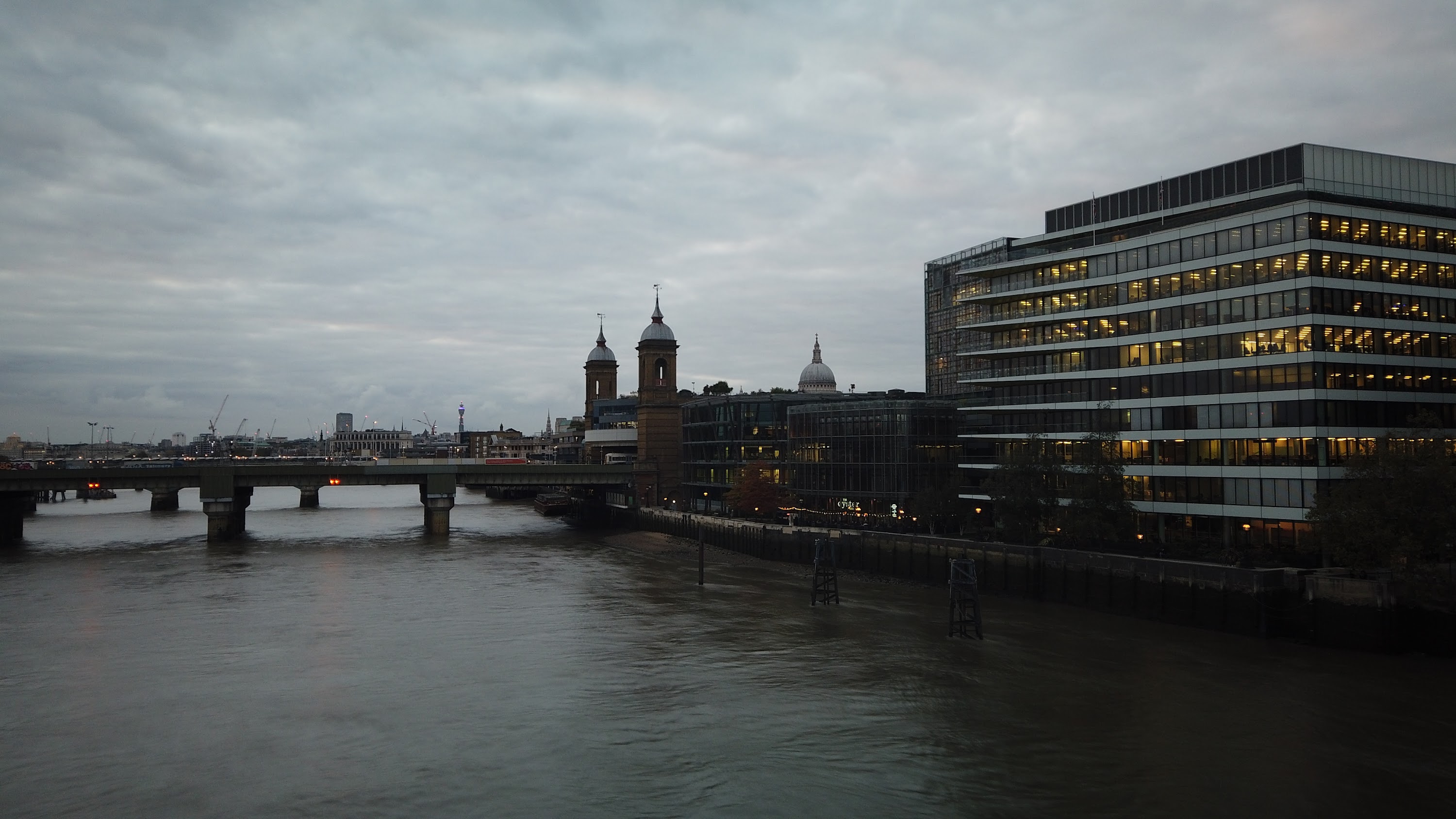 River Thames and Cannon Street Railway Bridge, London