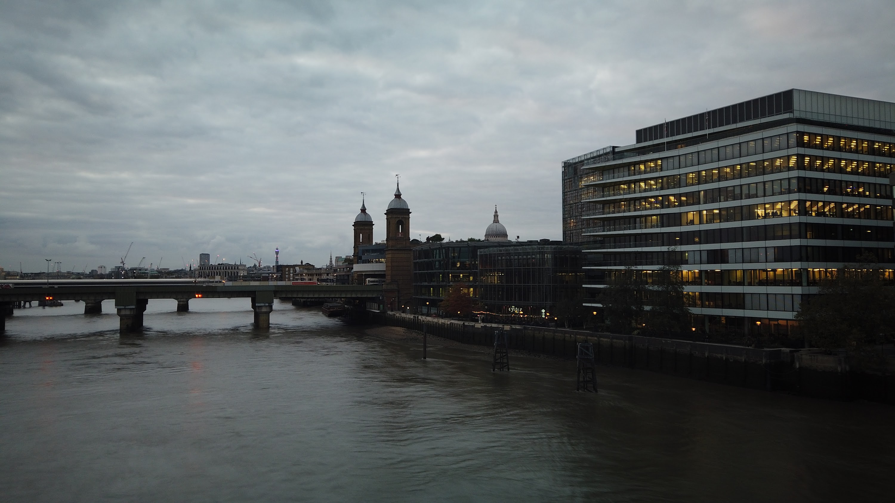 River Thames and Cannon Street Railway Bridge, London