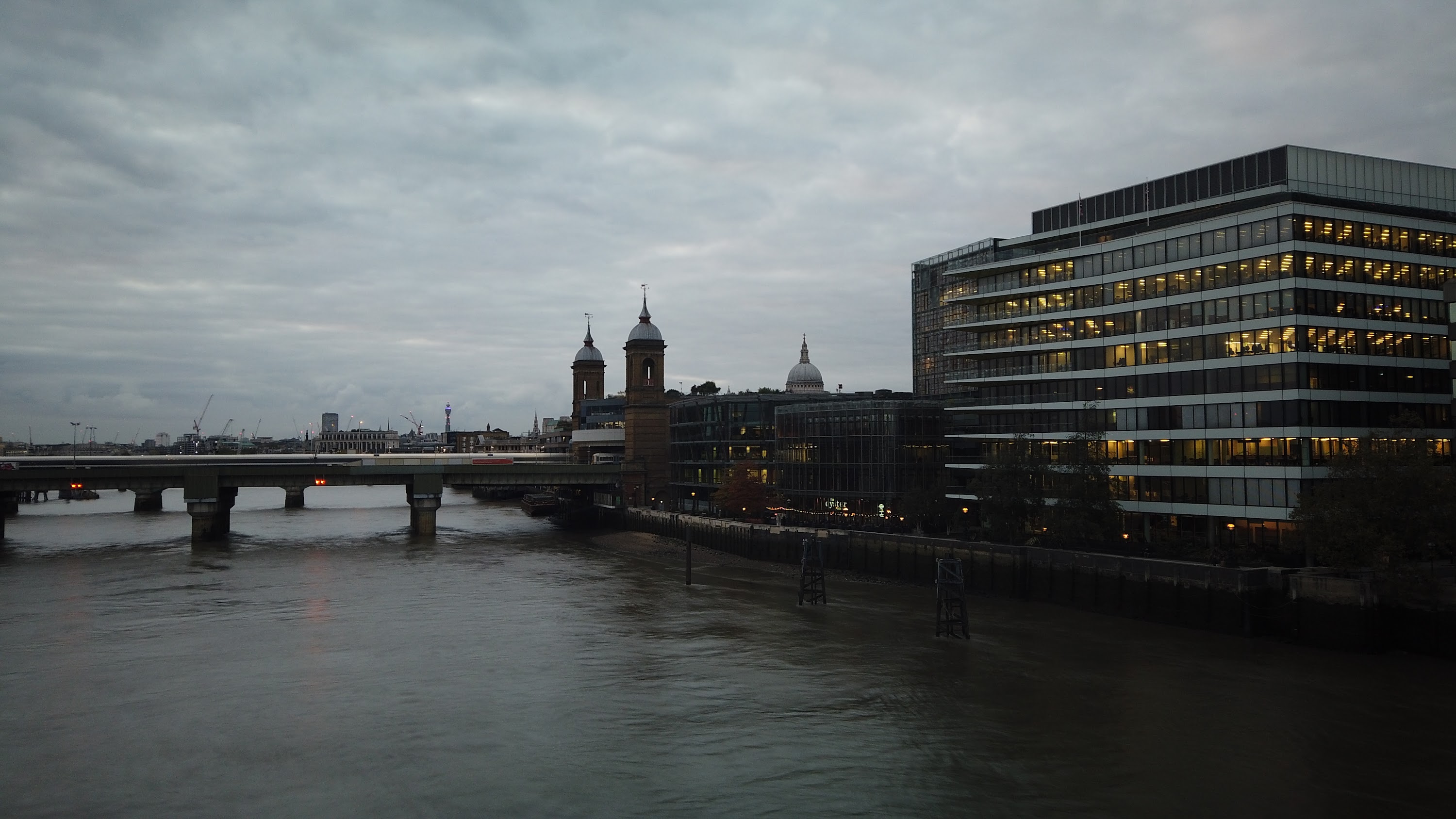 River Thames and Cannon Street Railway Bridge, London