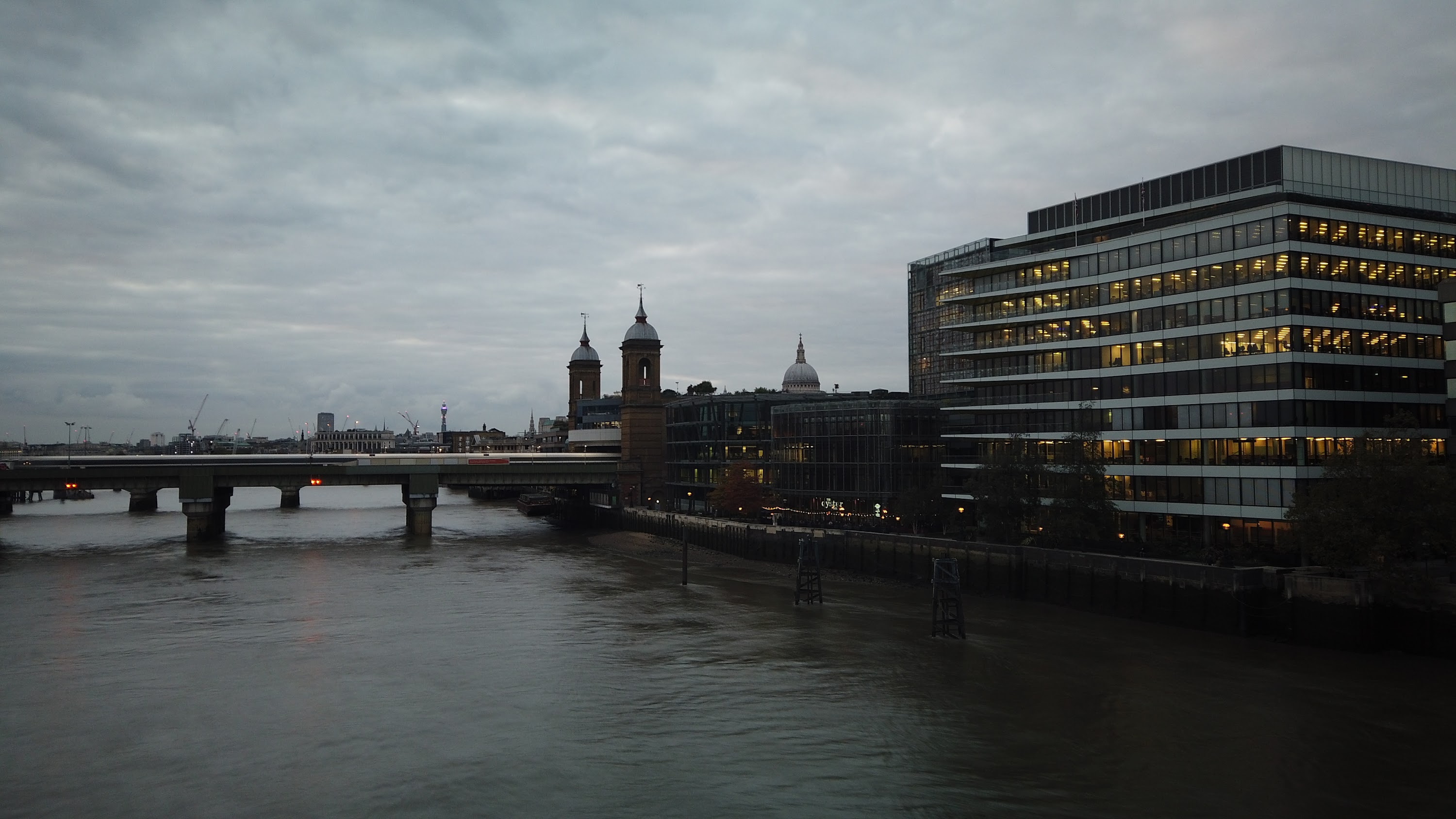 River Thames and Cannon Street Railway Bridge, London