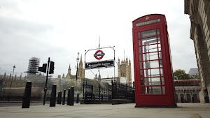 Red Telephone Box at Westminster Station, London