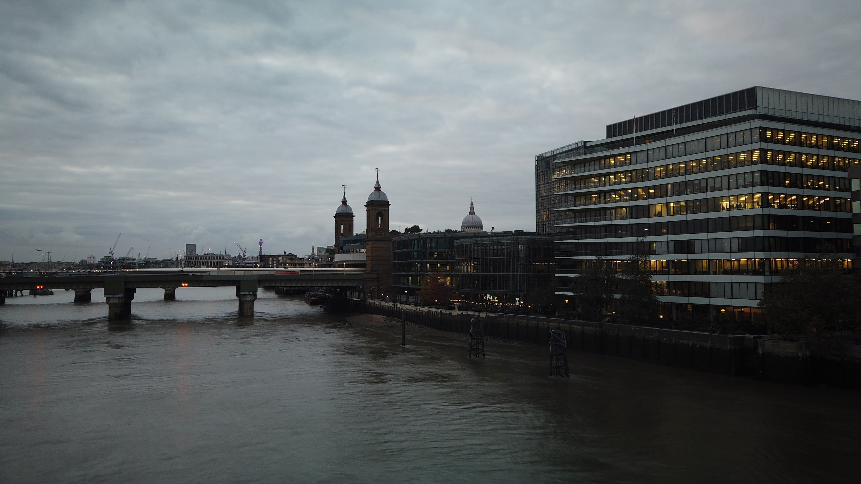 River Thames and Cannon Street Railway Bridge, London