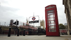 Red Telephone Box at Westminster Station, London