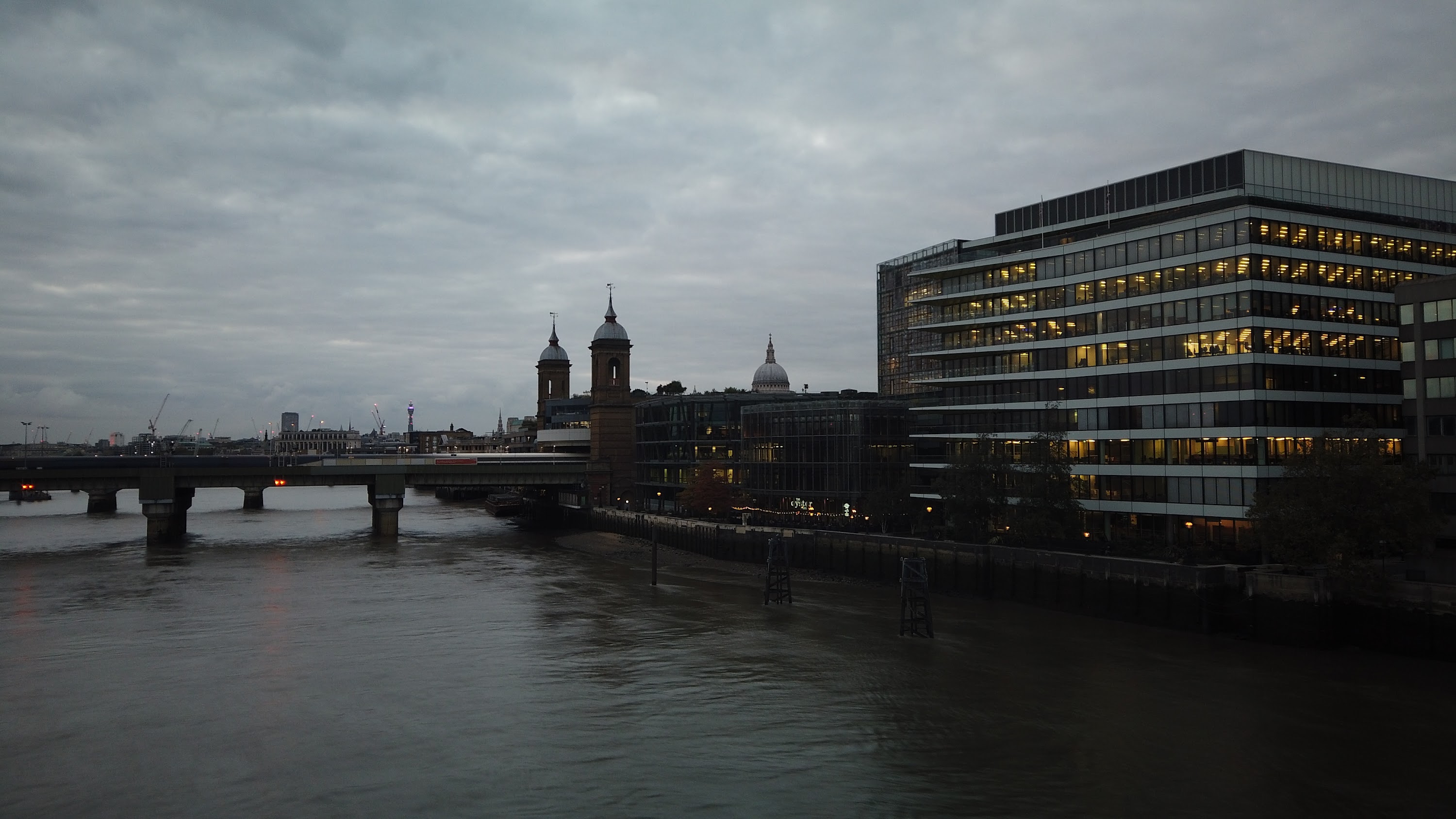 River Thames and Cannon Street Railway Bridge, London