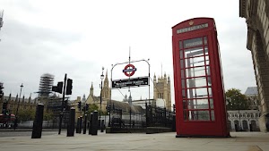 Red Telephone Box at Westminster Station, London