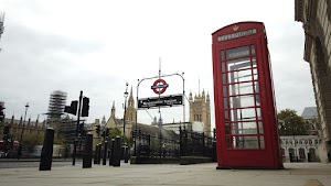 Red Telephone Box at Westminster Station, London