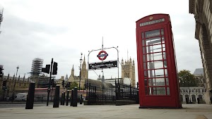 Red Telephone Box at Westminster Station, London