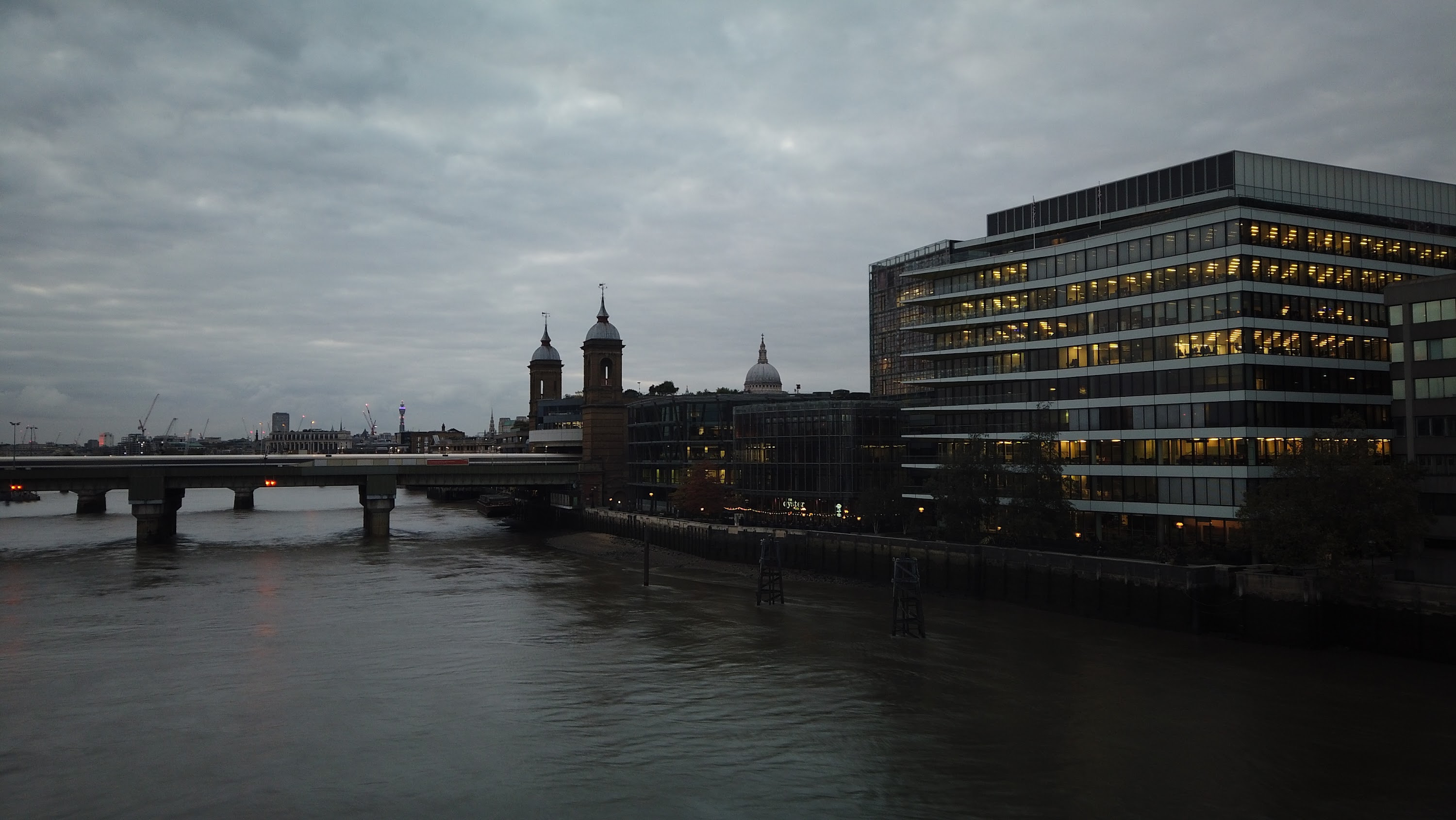 River Thames and Cannon Street Railway Bridge, London