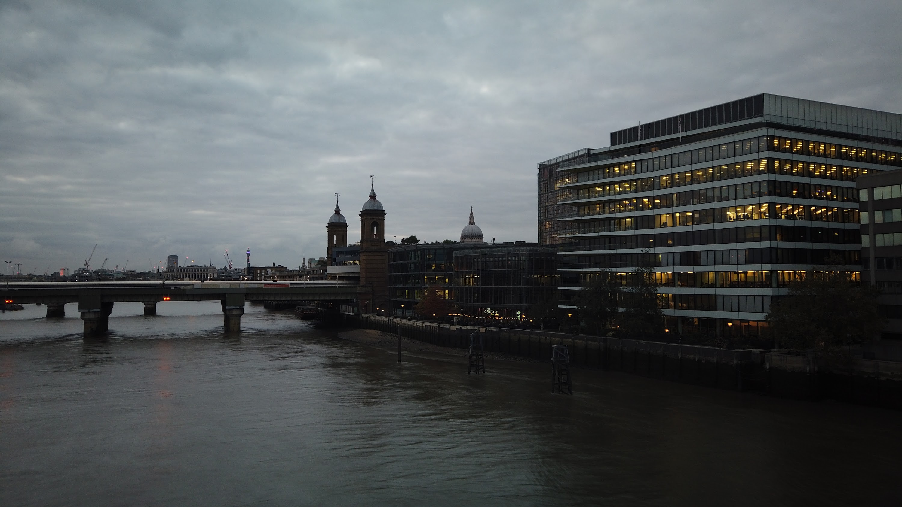 River Thames and Cannon Street Railway Bridge, London
