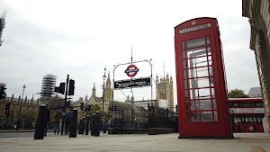 Red Telephone Box at Westminster Station, London