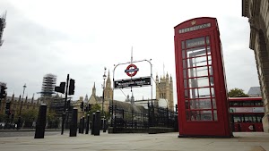 Red Telephone Box at Westminster Station, London