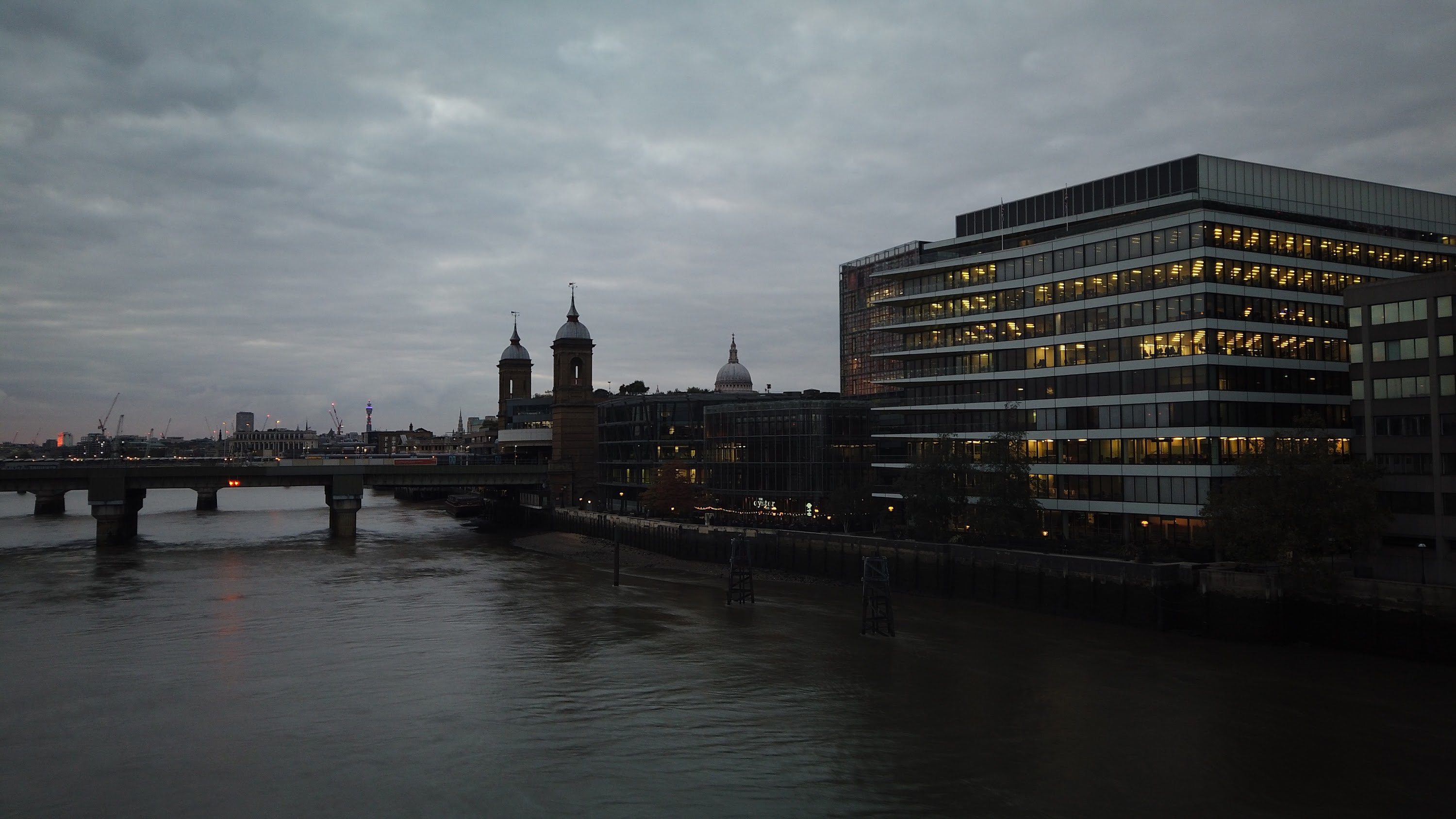 River Thames and Cannon Street Railway Bridge, London