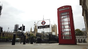 Red Telephone Box at Westminster Station, London