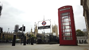 Red Telephone Box at Westminster Station, London