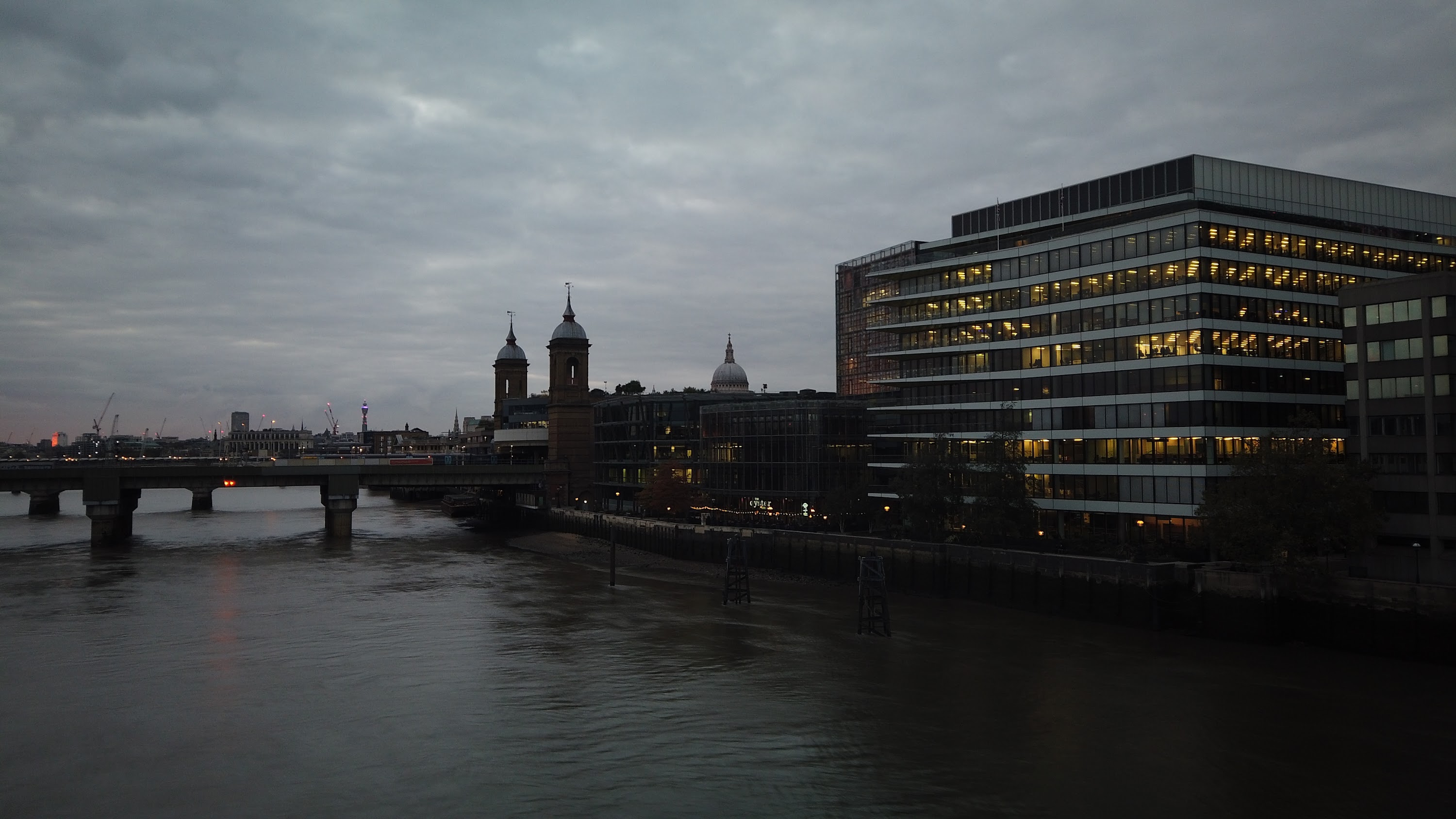 River Thames and Cannon Street Railway Bridge, London