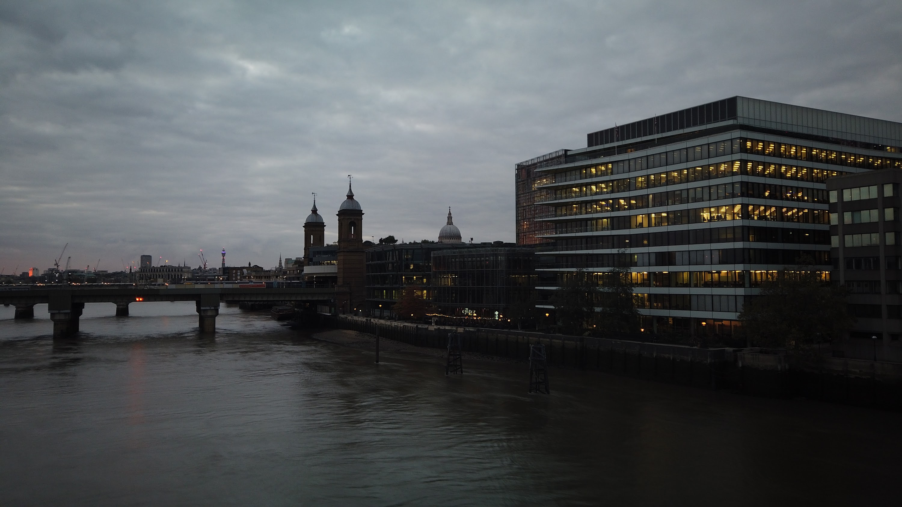 River Thames and Cannon Street Railway Bridge, London