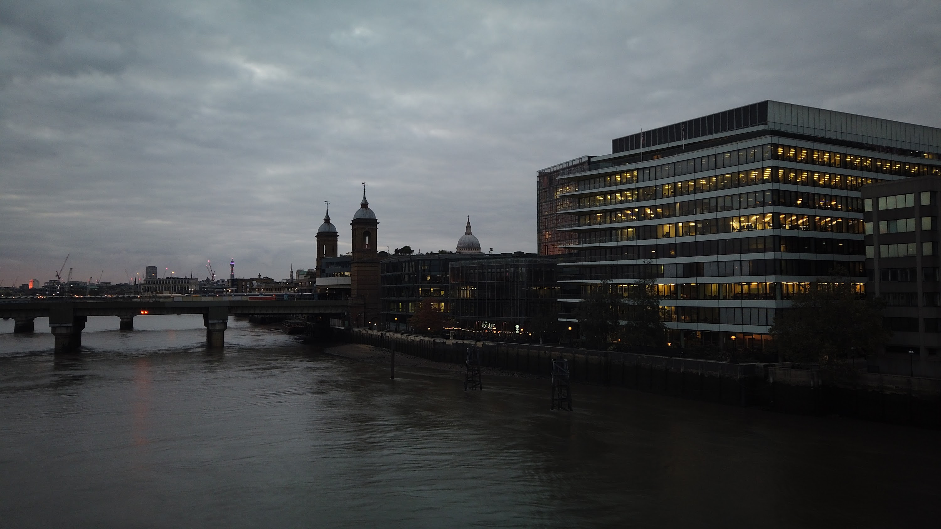 River Thames and Cannon Street Railway Bridge, London