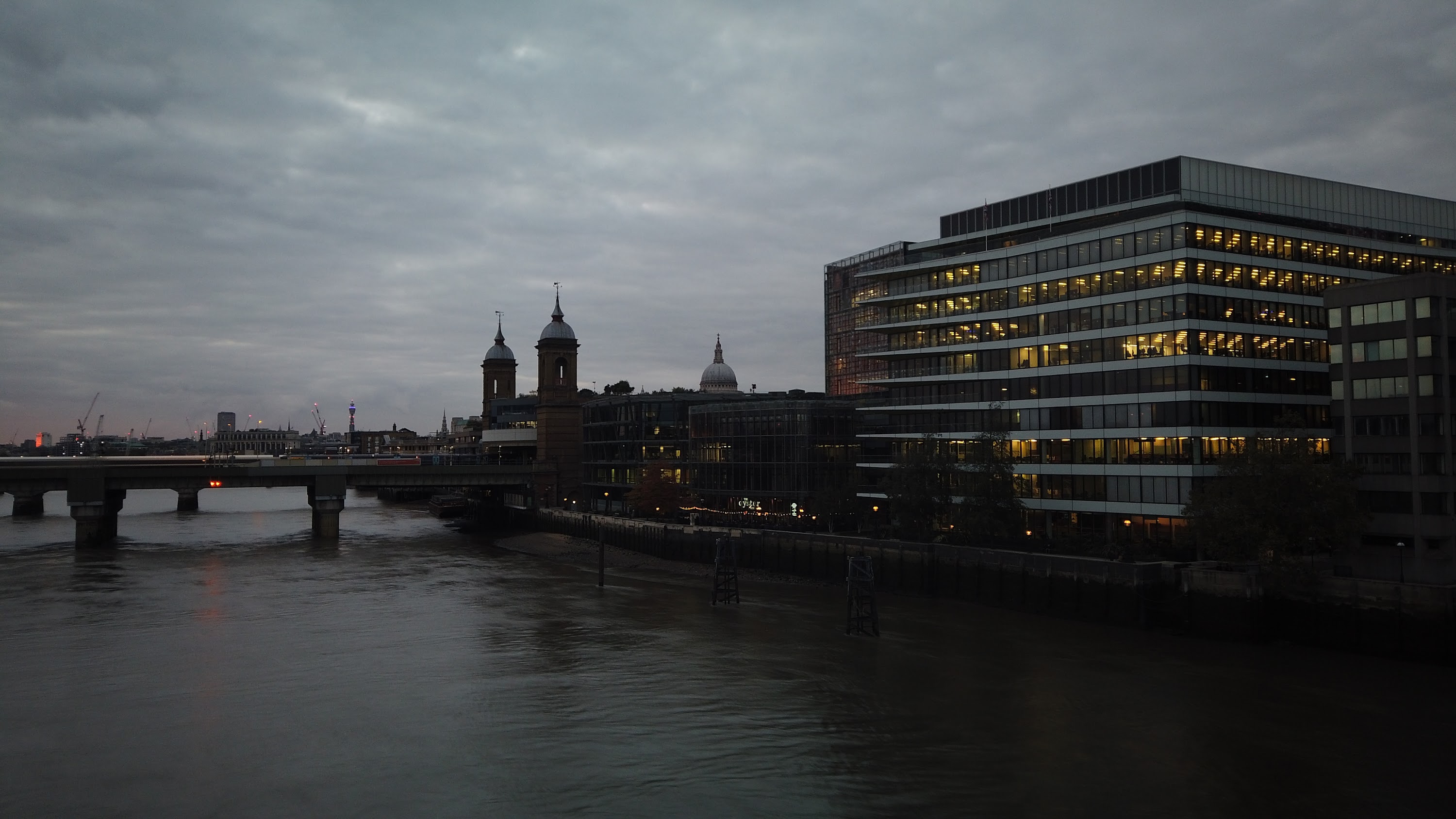 River Thames and Cannon Street Railway Bridge, London