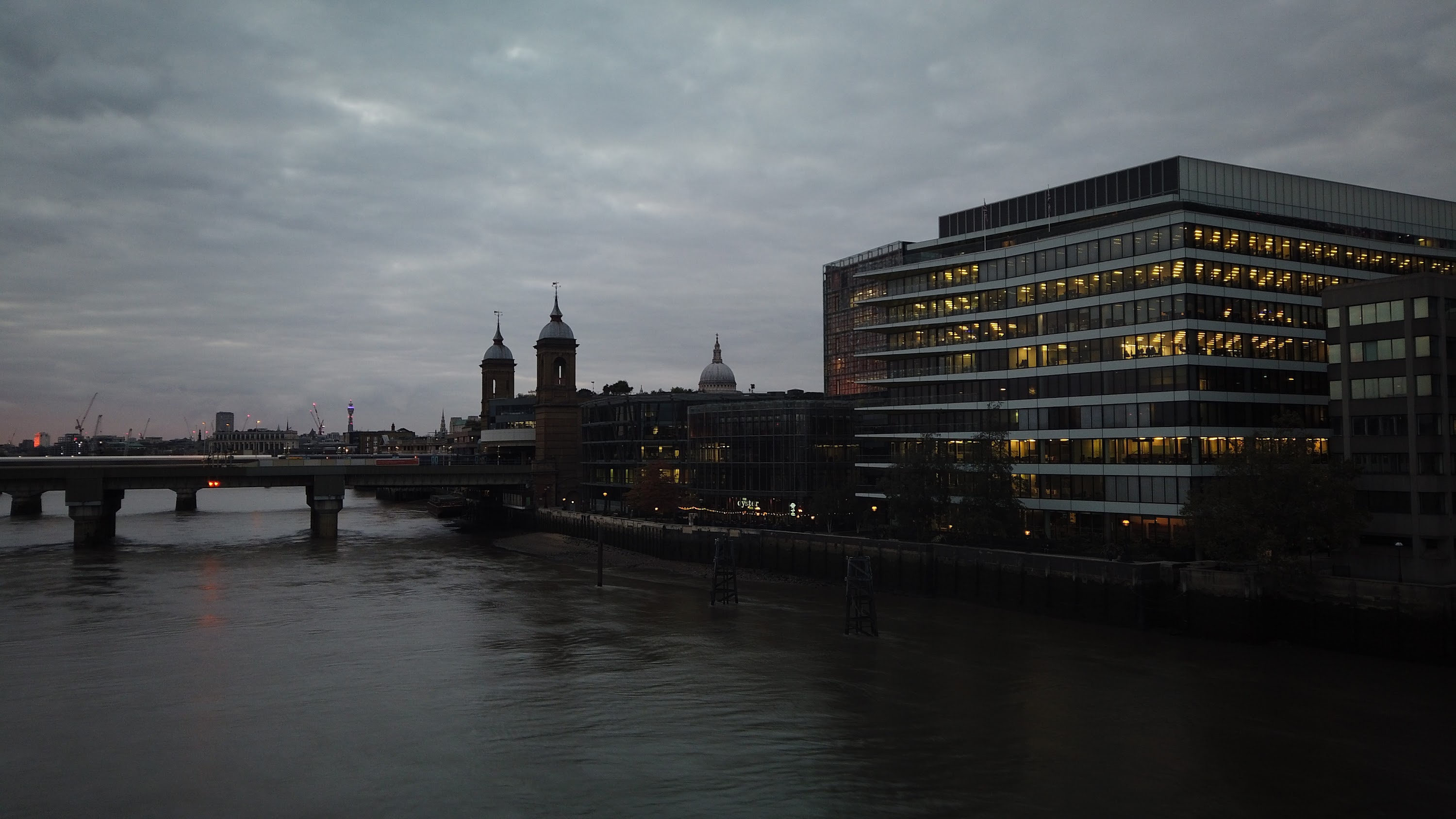 River Thames and Cannon Street Railway Bridge, London