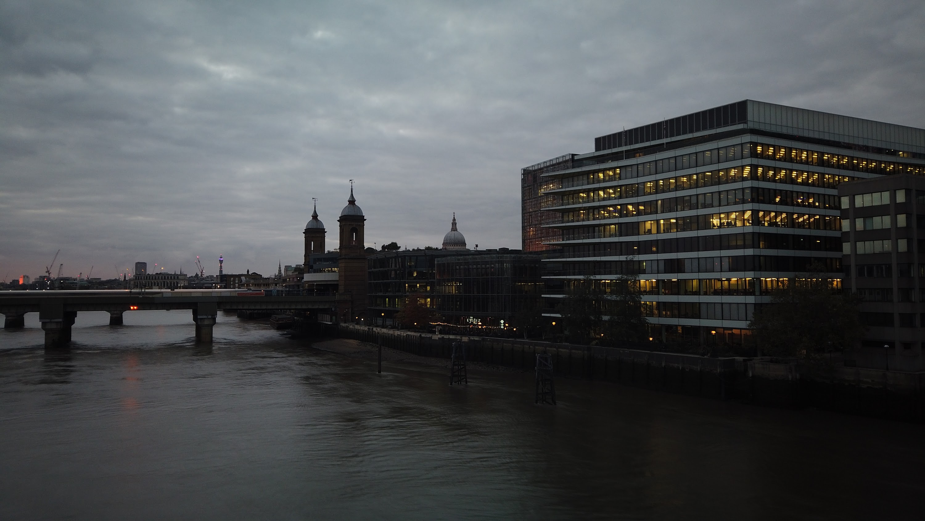 River Thames and Cannon Street Railway Bridge, London