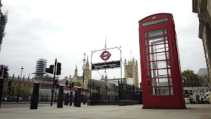 Red Telephone Box at Westminster Station, London