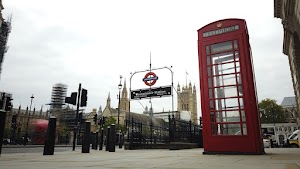 Red Telephone Box at Westminster Station, London