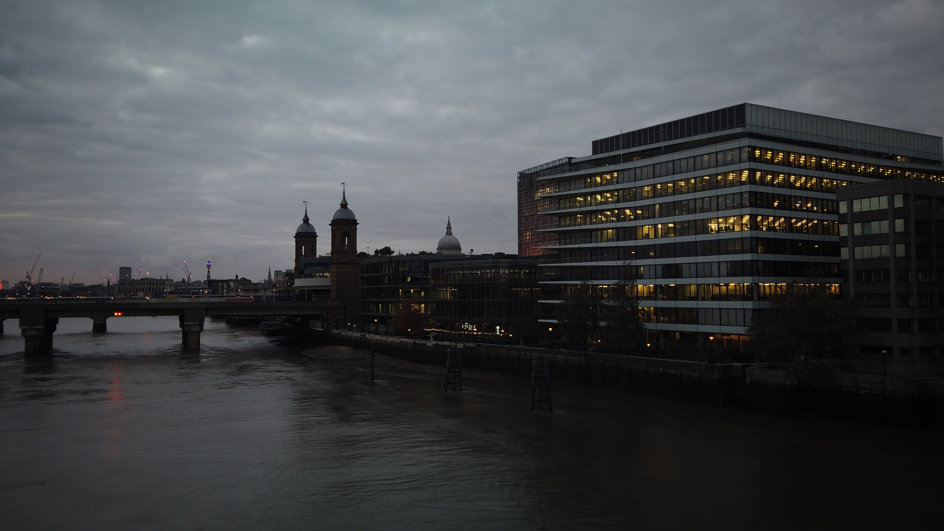 River Thames and Cannon Street Railway Bridge, London