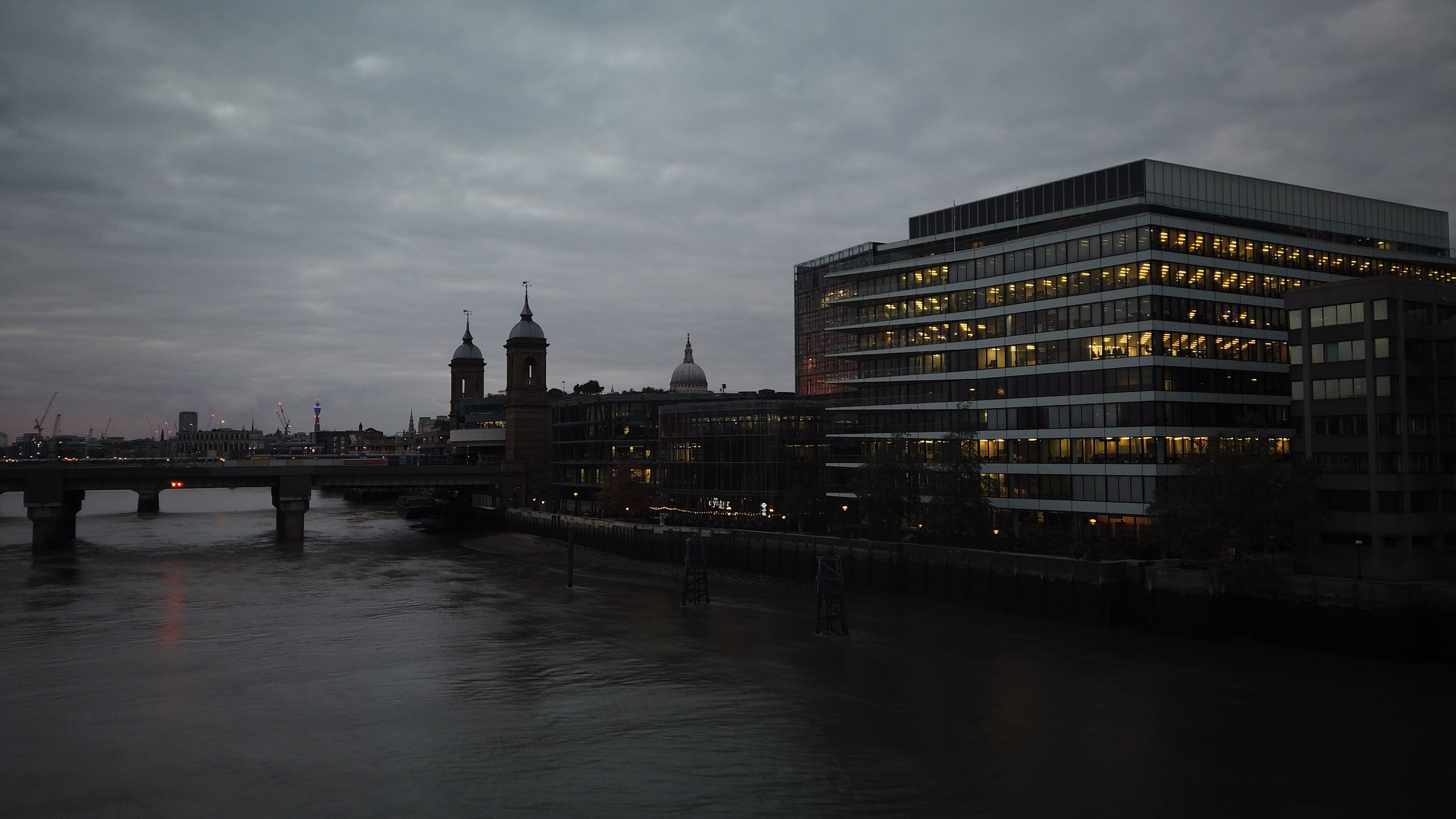 River Thames and Cannon Street Railway Bridge, London