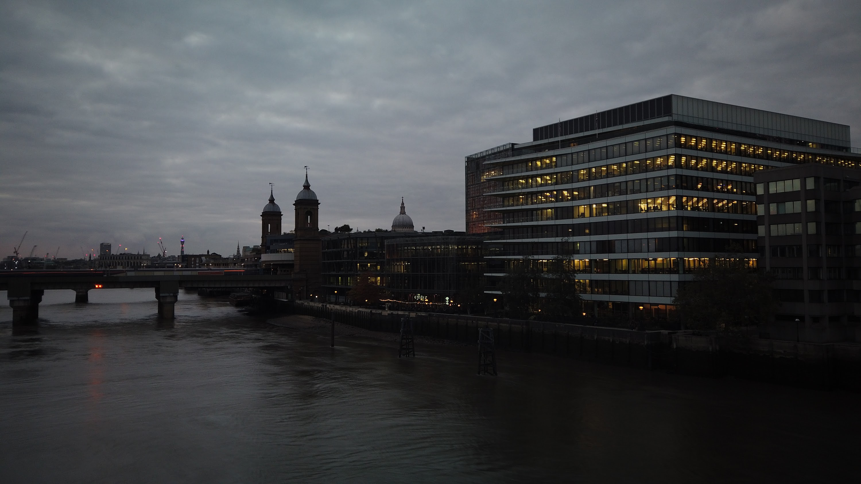 River Thames and Cannon Street Railway Bridge, London