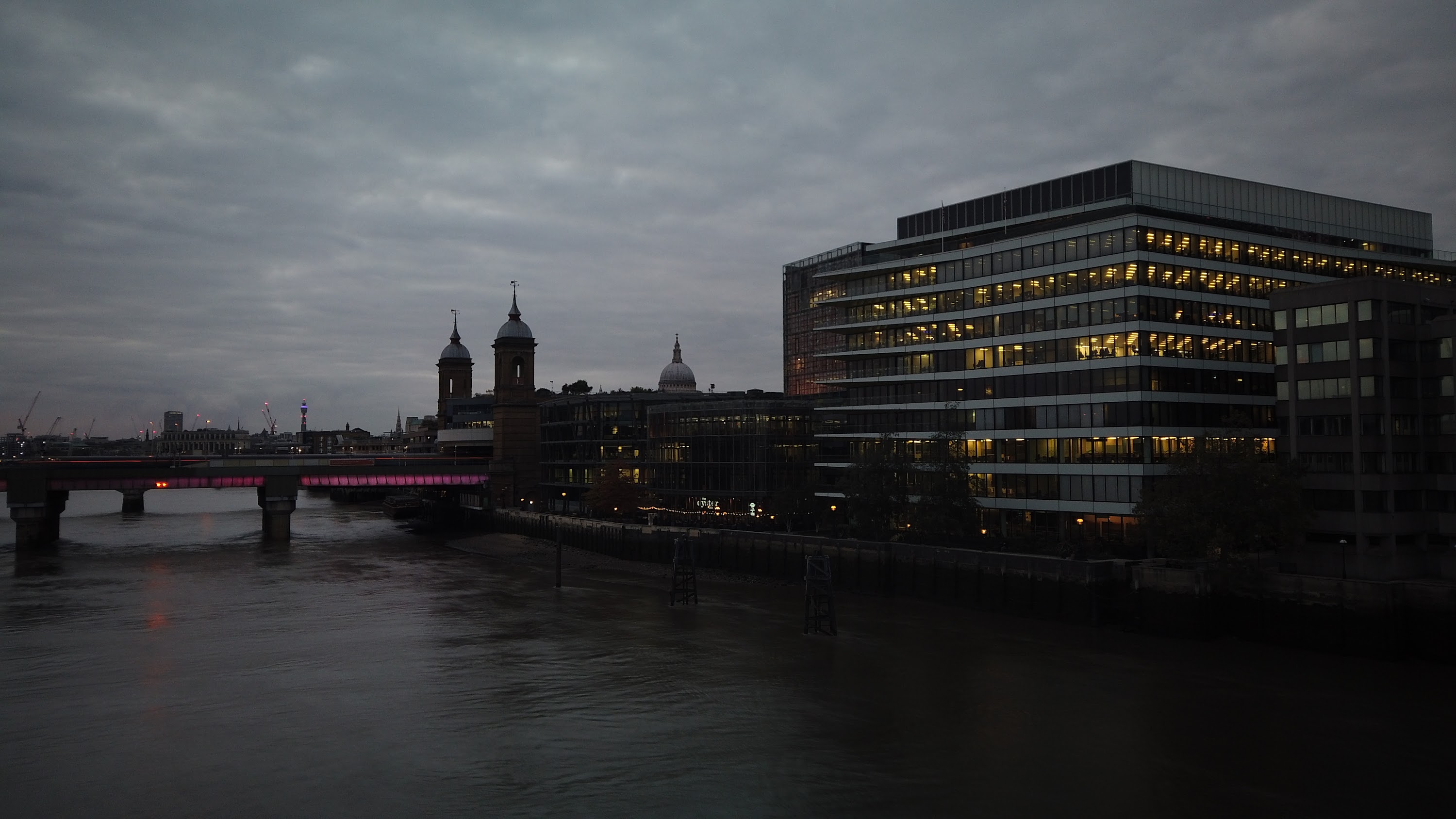 River Thames and Cannon Street Railway Bridge, London