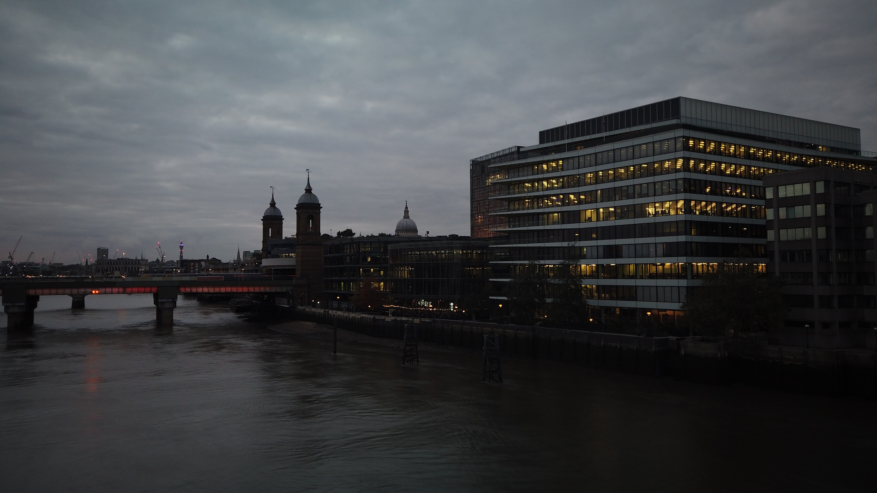 River Thames and Cannon Street Railway Bridge, London