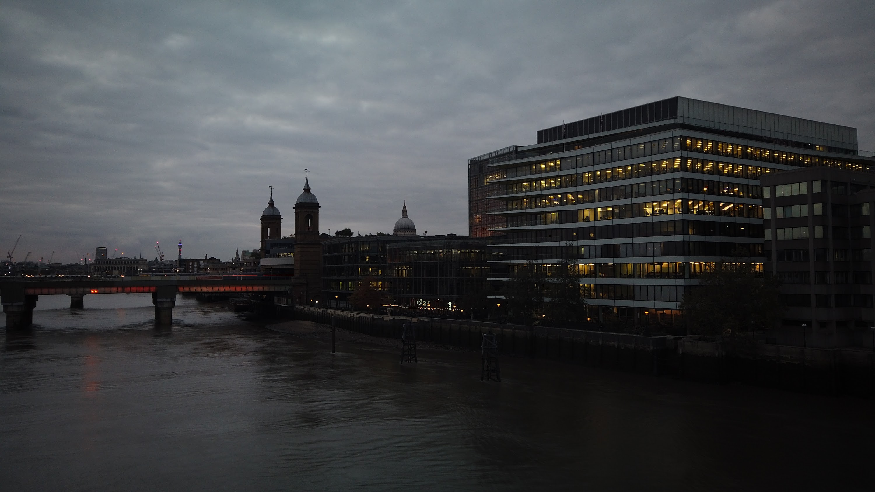 River Thames and Cannon Street Railway Bridge, London