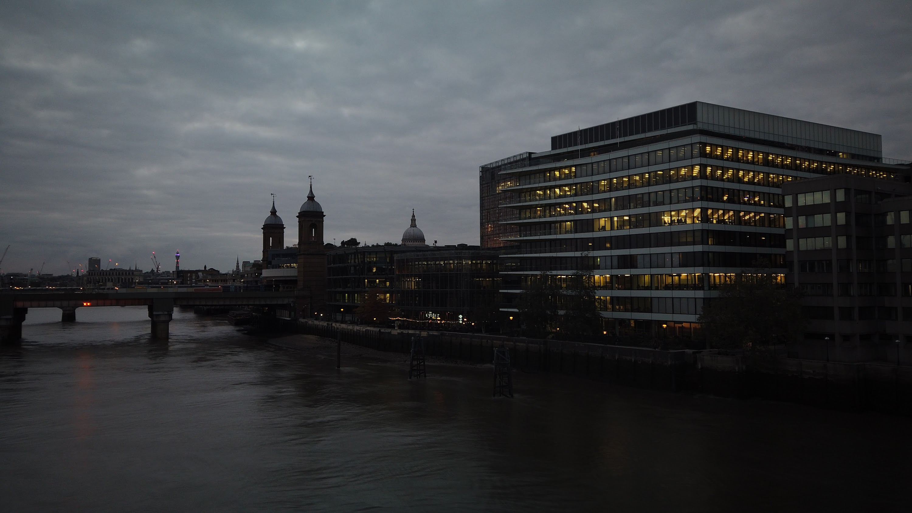 River Thames and Cannon Street Railway Bridge, London