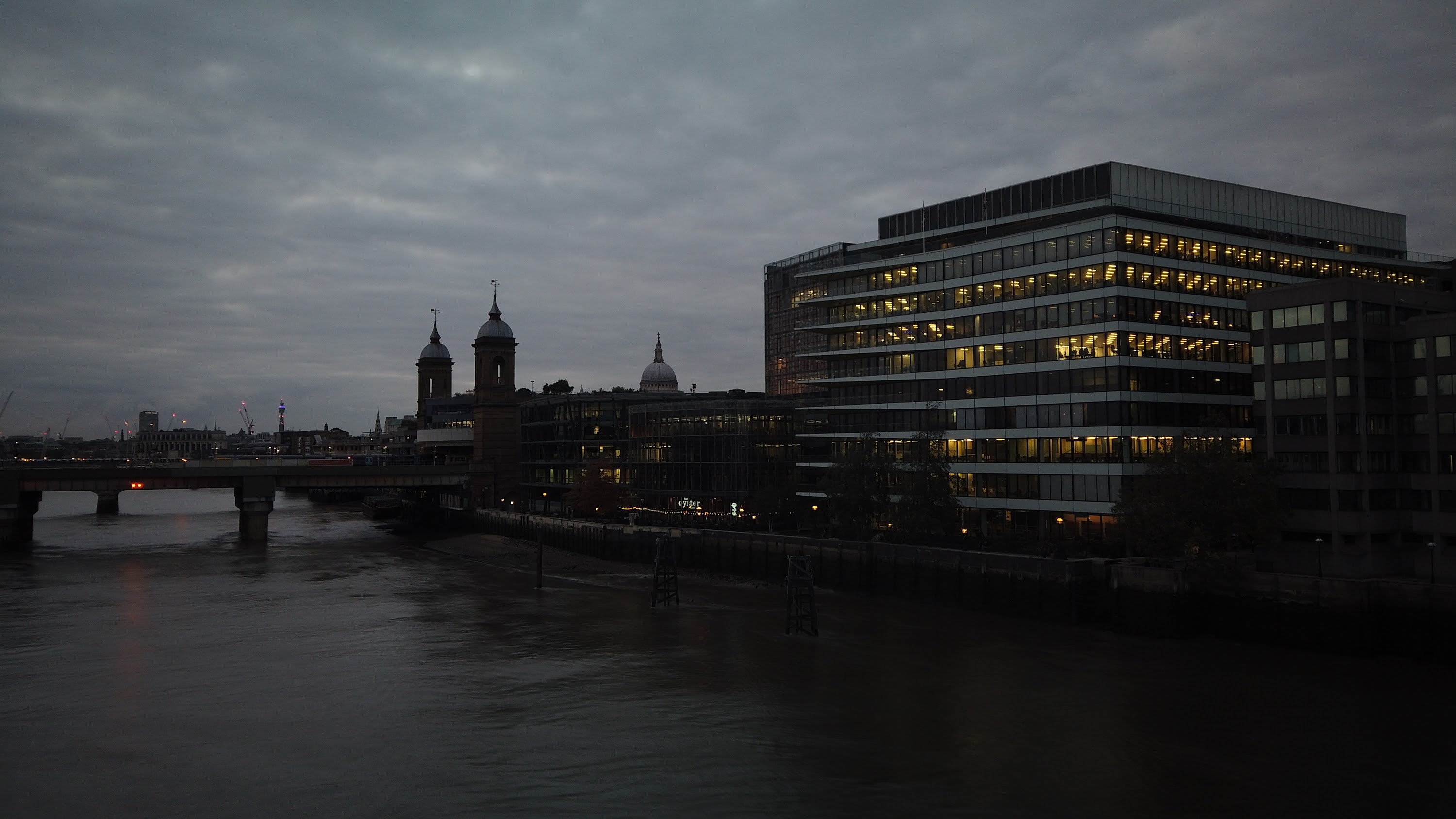 River Thames and Cannon Street Railway Bridge, London