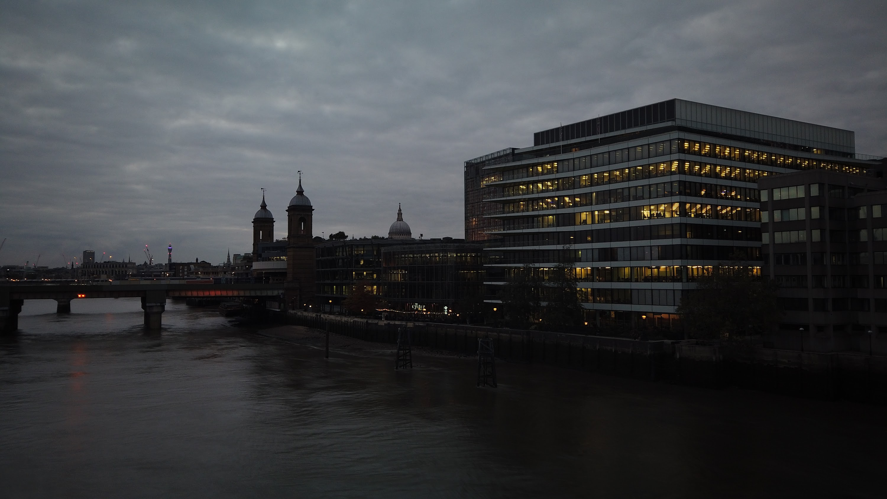 River Thames and Cannon Street Railway Bridge, London